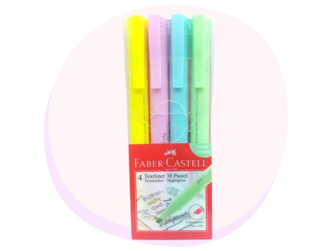 Faber-Castell Textliner Pastel Slim - Πακέτο 4