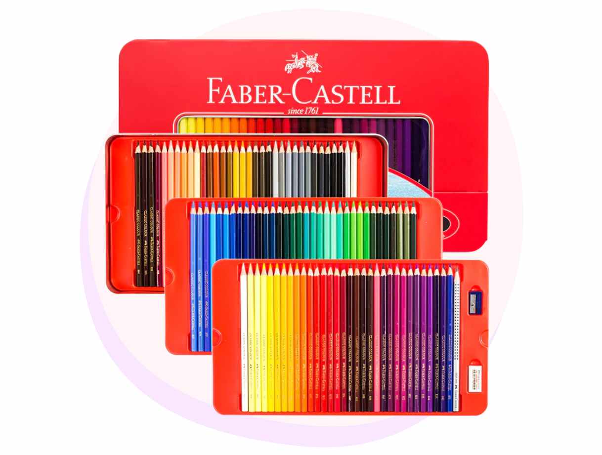 Faber Castell Classic 100 Colour Pencils Tin – Creative Kids Wonderland