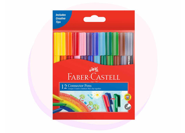 Faber-Castell - Connector Paint Box (12 Count) - Premium Art Supplies For  Kids - Playthings Aplenty