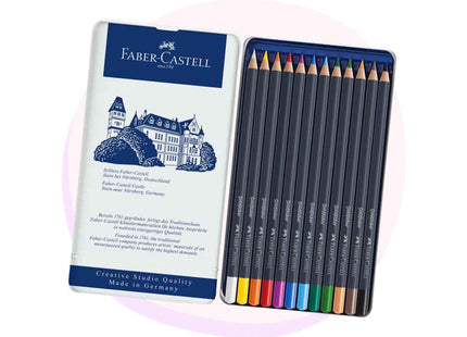 Faber Castell Goldfaber Aqua Watercolour pencil, tin of 12