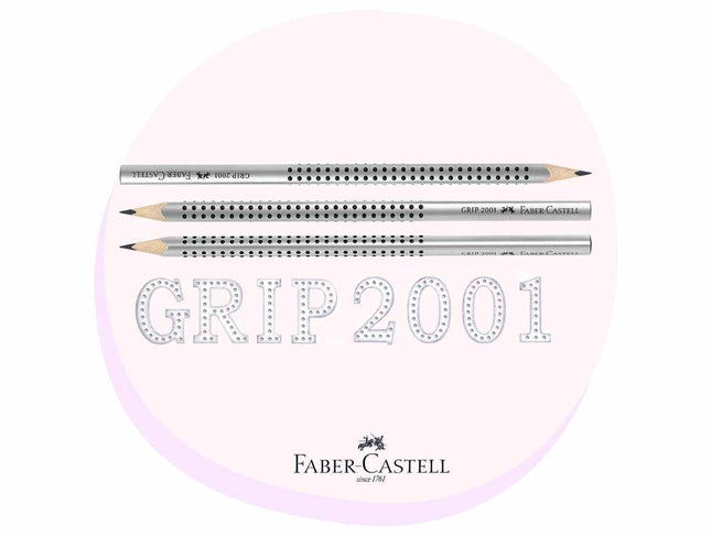 Faber Castell Grip 2001 Graphite Pencil, HB Blister Pack of 3