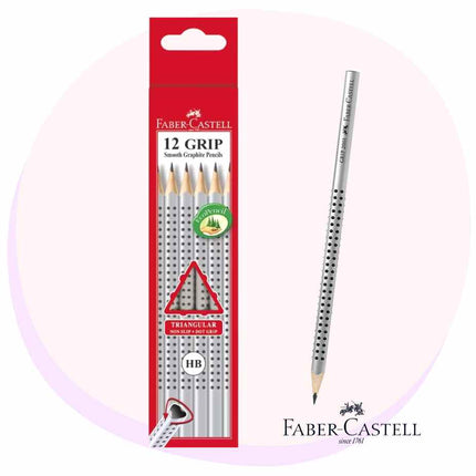 Faber-Castell Triangular Grip Graphite Pencils HB 12 Pack