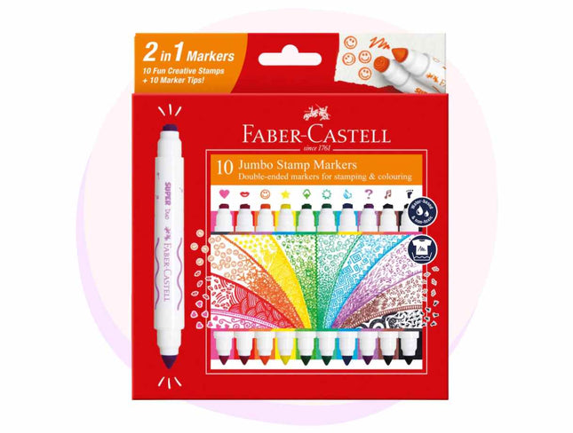 Faber Castell Jumbo Stamp Markers 10 Pack