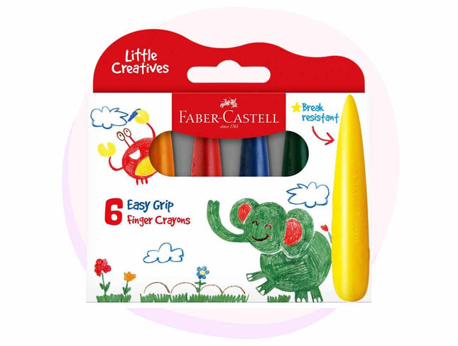 Faber Castell Little Creatives Easy Grasp Finger Crayons 6