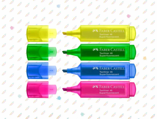 Faber Castell Highlighters Assorted 4 Pack