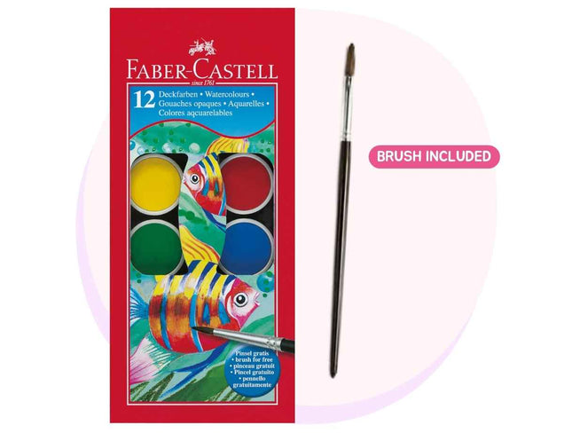 Faber Castell School Watercolour Paint Set 13 Pc