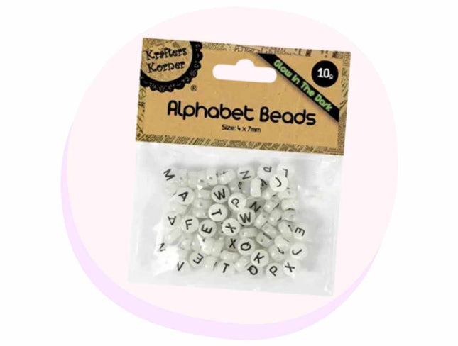 Alphabet beads art and craft