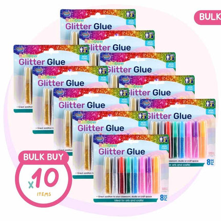 Glitter Glue 6ml 8 Pack