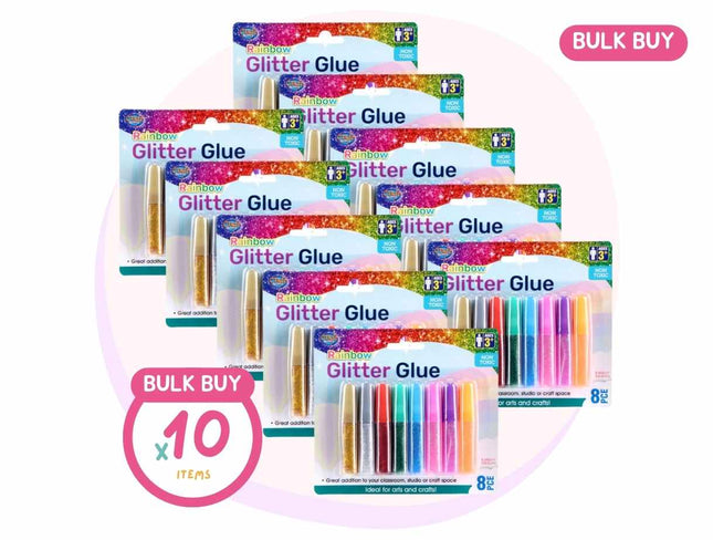 Glitter Glue 6ml 8 Συσκευασία