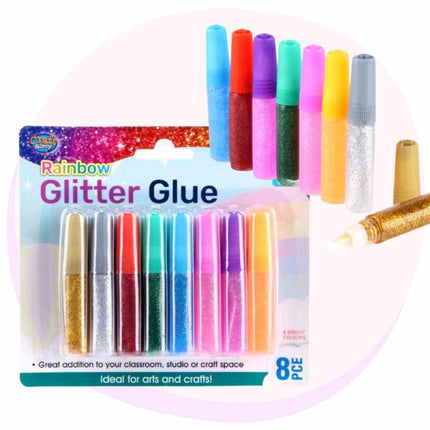 Glitter Glue 6ml 8 Pack