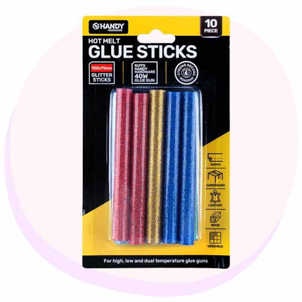 Glue Gun Refilll Sticks Glitter 40W 100mm x 7mm 10 Refills