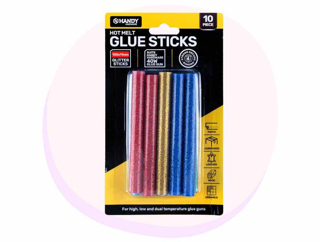 Glue Gun Refillll Sticks Glitter 40W 100mm x 7mm 10 Refills