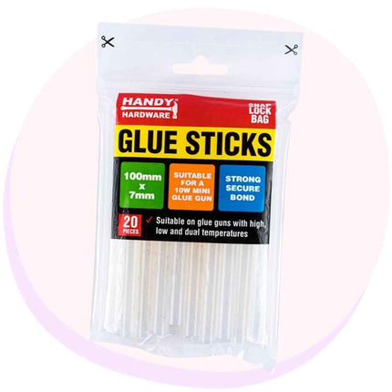 Glue Gun Refilll Sticks, 100mm x 7mm 20 Refills