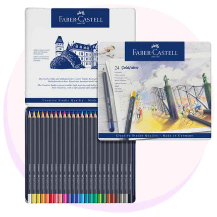 Faber Castell Goldfaber Colour Pencils Tin 24pk