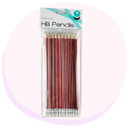 HB Lead Pencils 10 Pack Bulk Buy
