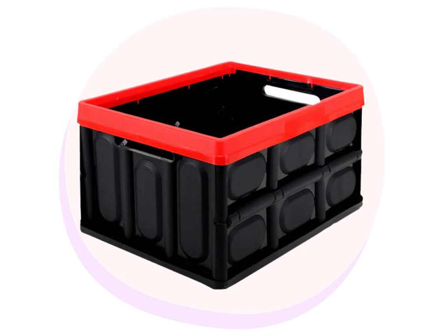 Storage Crate Collapsible Black 55 Litre