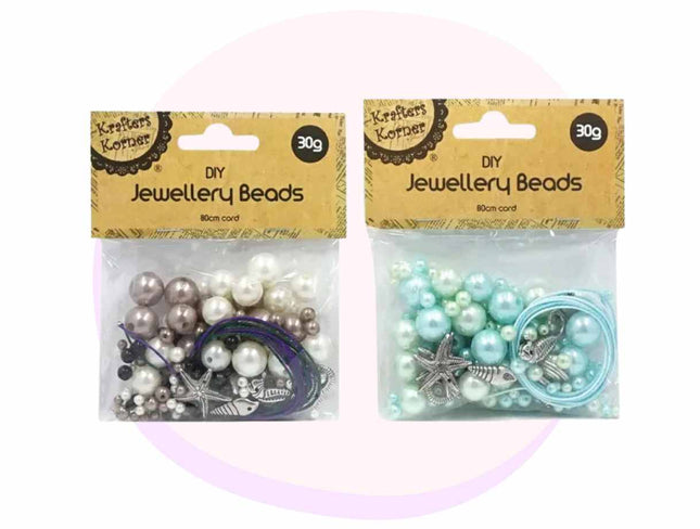 Jewellery Bead Kit - Metallic Peals