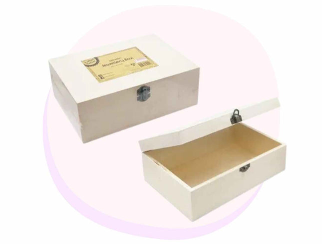 DIY Jewellery Box WoodBox 24x15x8cm
