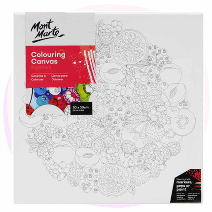 Colouring Canvas Mont Marte 30x30cm Thick Stretched Framed