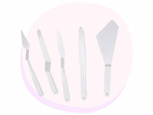 Painitng Palette Knife Set 5pc | Plastic Palette Knife Set | Art Supplies | Bulk Buy | Back to School