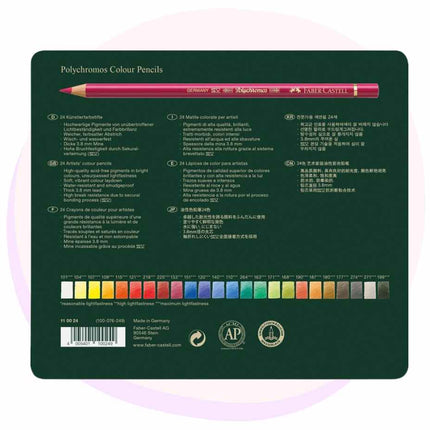 Faber Castell | Faber Castell Polychromos Coloured Pencils 24 Pack