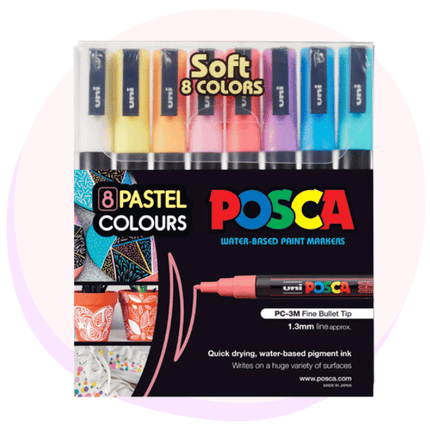 Posca PC-3M Paint Pens Pastel
