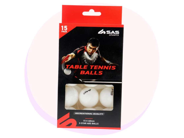 Table Tennis Balls School 15 Pack