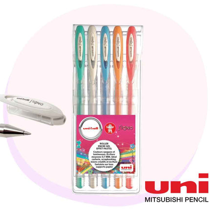Uni-Ball Signo Gel Pens Pastel 5 Συσκευασία