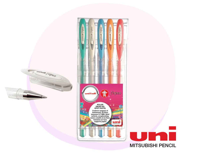 Uni-Ball Signo Gel Pens Pastel 5 Pack