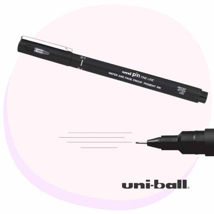Uni-Ball Uni Pin Fineliner Μαύρο