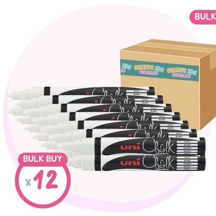 Uni Liquid Chalk Marker Bullet Tip White | Art Supplies | Easy Wipe Markers | Back to School Supplies
