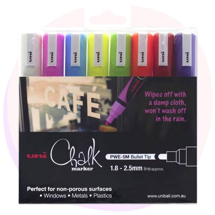 Uniball Bullet Liquid Chalk Markers 8 Pack | Cafe markers | Posca Chalk Markers