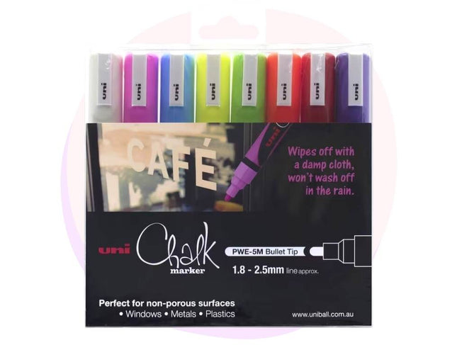Uniball Bullet Liquid Chalk Markers 8 Pack | Cafe markers | Posca Chalk Markers
