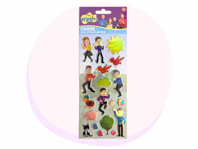 Wiggles 3 Pack Embossed Stickers Set