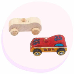 Wooden Mini Car DIY Craft Online creative kit school supplier