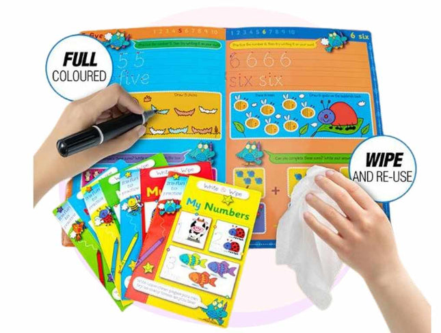 Wipe and Write Childrens Fun Activity Books A4 Colour